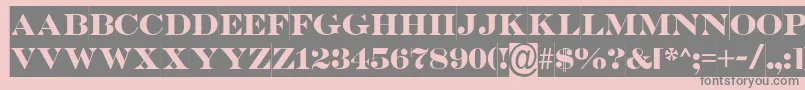 フォントSerifertitulslBold – ピンクの背景に灰色の文字