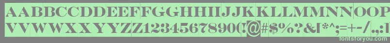 SerifertitulslBold Font – Green Fonts on Gray Background