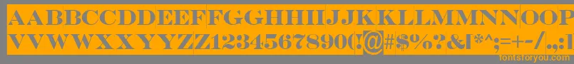 SerifertitulslBold Font – Orange Fonts on Gray Background