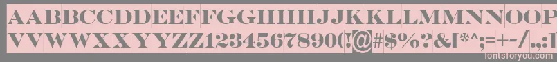 SerifertitulslBold-Schriftart – Rosa Schriften auf grauem Hintergrund