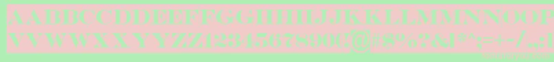 フォントSerifertitulslBold – 緑の背景にピンクのフォント