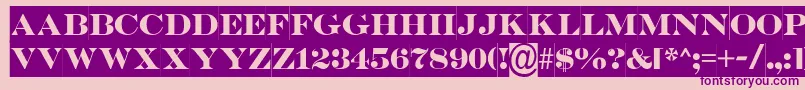 SerifertitulslBold-Schriftart – Violette Schriften auf rosa Hintergrund