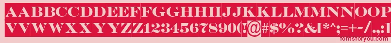 SerifertitulslBold Font – Red Fonts on Pink Background
