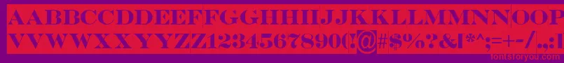 Шрифт SerifertitulslBold – красные шрифты на фиолетовом фоне