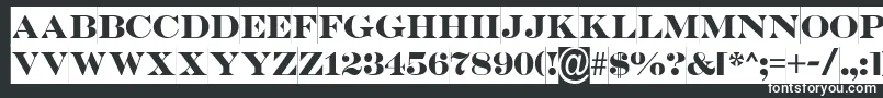Шрифт SerifertitulslBold – белые шрифты на чёрном фоне