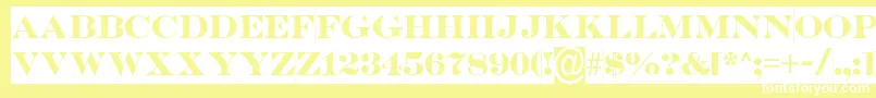 SerifertitulslBold Font – White Fonts on Yellow Background