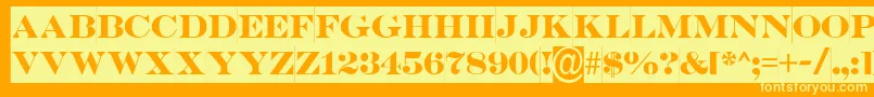 SerifertitulslBold Font – Yellow Fonts on Orange Background
