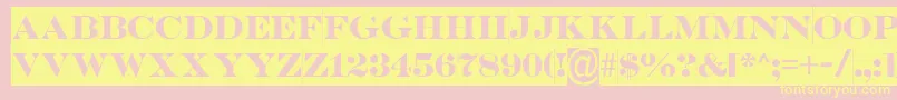 SerifertitulslBold Font – Yellow Fonts on Pink Background