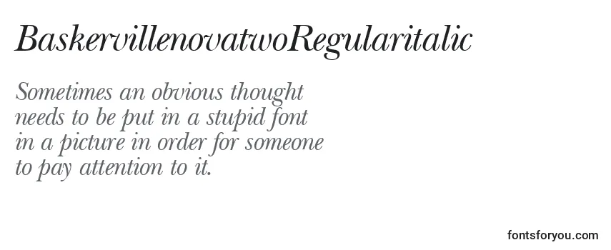 BaskervillenovatwoRegularitalic Font