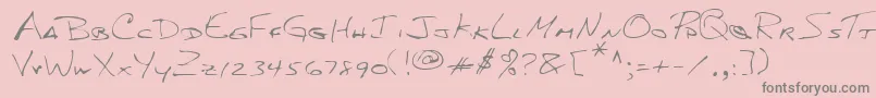Lehn156 Font – Gray Fonts on Pink Background