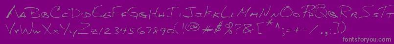 Lehn156 Font – Gray Fonts on Purple Background