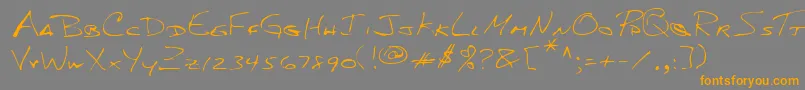 Lehn156 Font – Orange Fonts on Gray Background