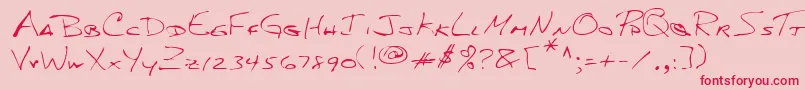 Lehn156 Font – Red Fonts on Pink Background