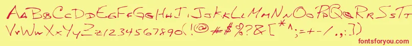 Lehn156 Font – Red Fonts on Yellow Background