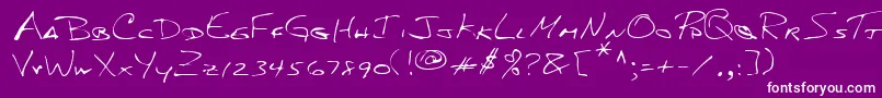Lehn156 Font – White Fonts on Purple Background