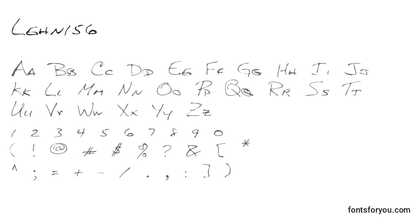characters of lehn156 font, letter of lehn156 font, alphabet of  lehn156 font