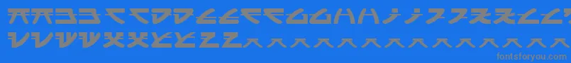 ItsukushimaKatana Font – Gray Fonts on Blue Background