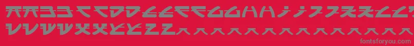 ItsukushimaKatana Font – Gray Fonts on Red Background