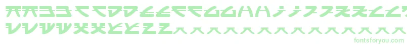 ItsukushimaKatana Font – Green Fonts on White Background