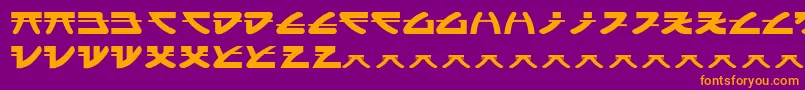 ItsukushimaKatana Font – Orange Fonts on Purple Background