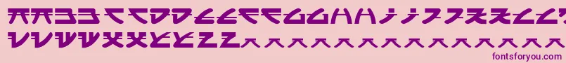 ItsukushimaKatana Font – Purple Fonts on Pink Background