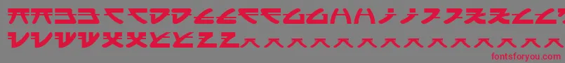 ItsukushimaKatana Font – Red Fonts on Gray Background