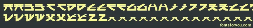 ItsukushimaKatana Font – Yellow Fonts on Black Background