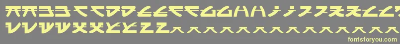 ItsukushimaKatana Font – Yellow Fonts on Gray Background