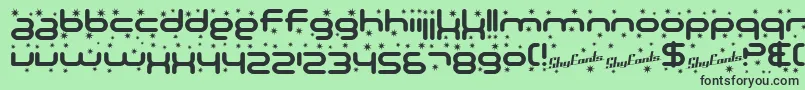 SfTechnodelightBold Font – Black Fonts on Green Background