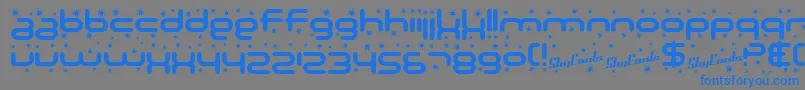 SfTechnodelightBold Font – Blue Fonts on Gray Background