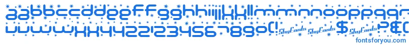 SfTechnodelightBold Font – Blue Fonts on White Background