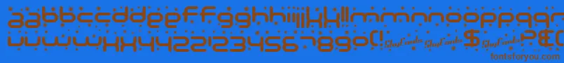 SfTechnodelightBold Font – Brown Fonts on Blue Background