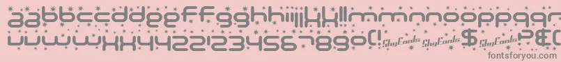 フォントSfTechnodelightBold – ピンクの背景に灰色の文字