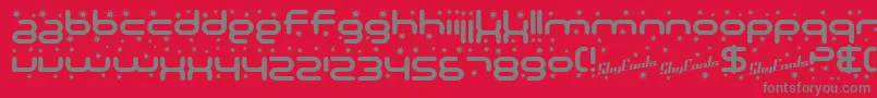 SfTechnodelightBold Font – Gray Fonts on Red Background