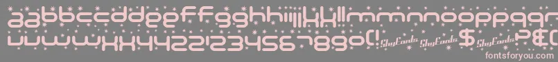 SfTechnodelightBold Font – Pink Fonts on Gray Background