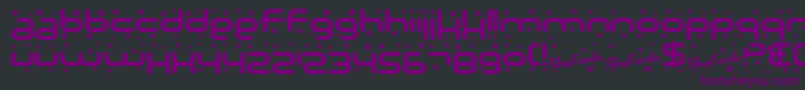 SfTechnodelightBold Font – Purple Fonts on Black Background