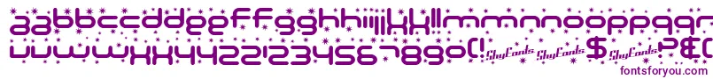 SfTechnodelightBold-fontti – violetit fontit valkoisella taustalla