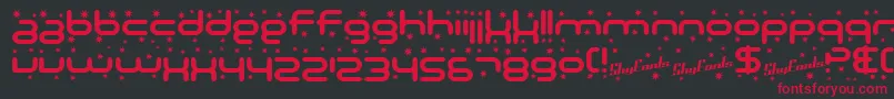 SfTechnodelightBold Font – Red Fonts on Black Background