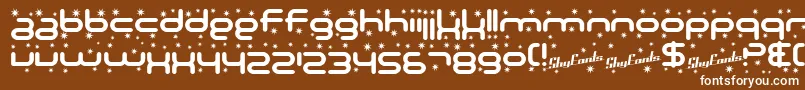 SfTechnodelightBold Font – White Fonts on Brown Background