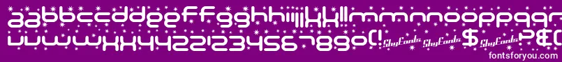 SfTechnodelightBold Font – White Fonts on Purple Background