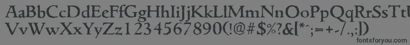 フォントGouditaantiqueMediumRegular – 黒い文字の灰色の背景