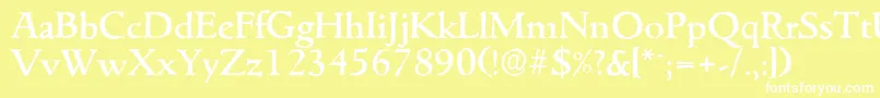 GouditaantiqueMediumRegular Font – White Fonts on Yellow Background