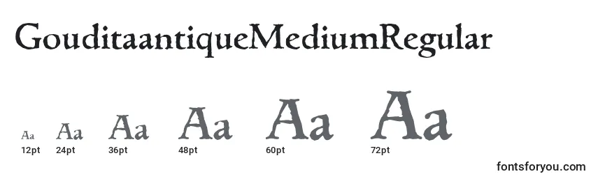 Größen der Schriftart GouditaantiqueMediumRegular