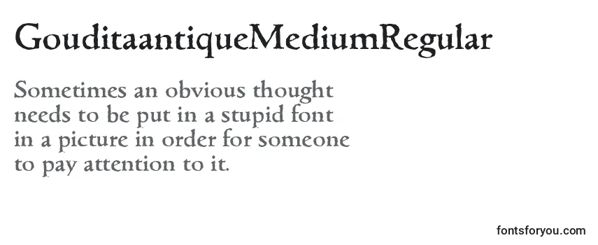 GouditaantiqueMediumRegular Font