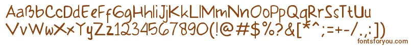 KleponScone-Schriftart – Braune Schriften auf weißem Hintergrund