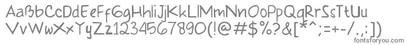 KleponScone-fontti – harmaat kirjasimet valkoisella taustalla