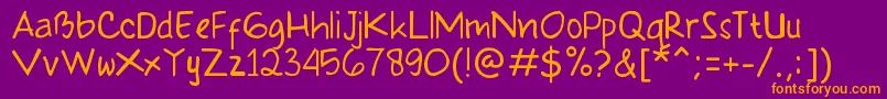 KleponScone Font – Orange Fonts on Purple Background