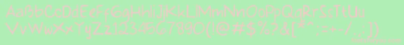 KleponScone Font – Pink Fonts on Green Background