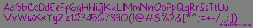 Шрифт KleponScone – фиолетовые шрифты на сером фоне