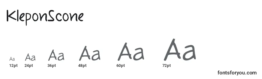 KleponScone Font Sizes